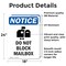 Signmission Do Not Block Mailbox Sign With Symbol, 18 in W x Rectangle, Vinyl Decal OS-2PACK-NS-D-1824-V-11082 - alternate 6